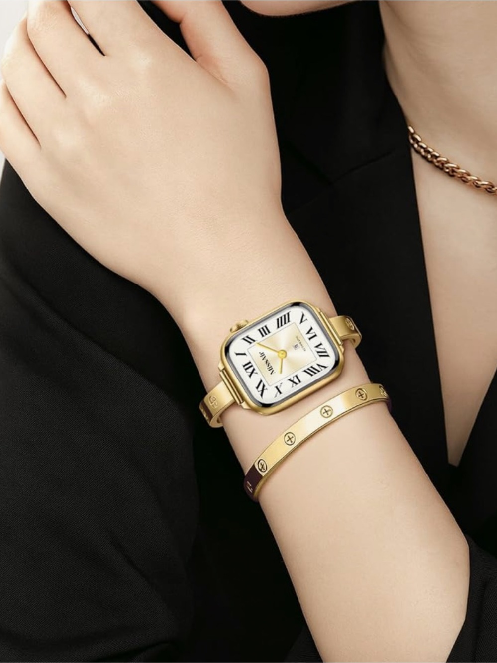 Gold Stainless Steel Slim Smartwatch Band - Picture 6 of 6